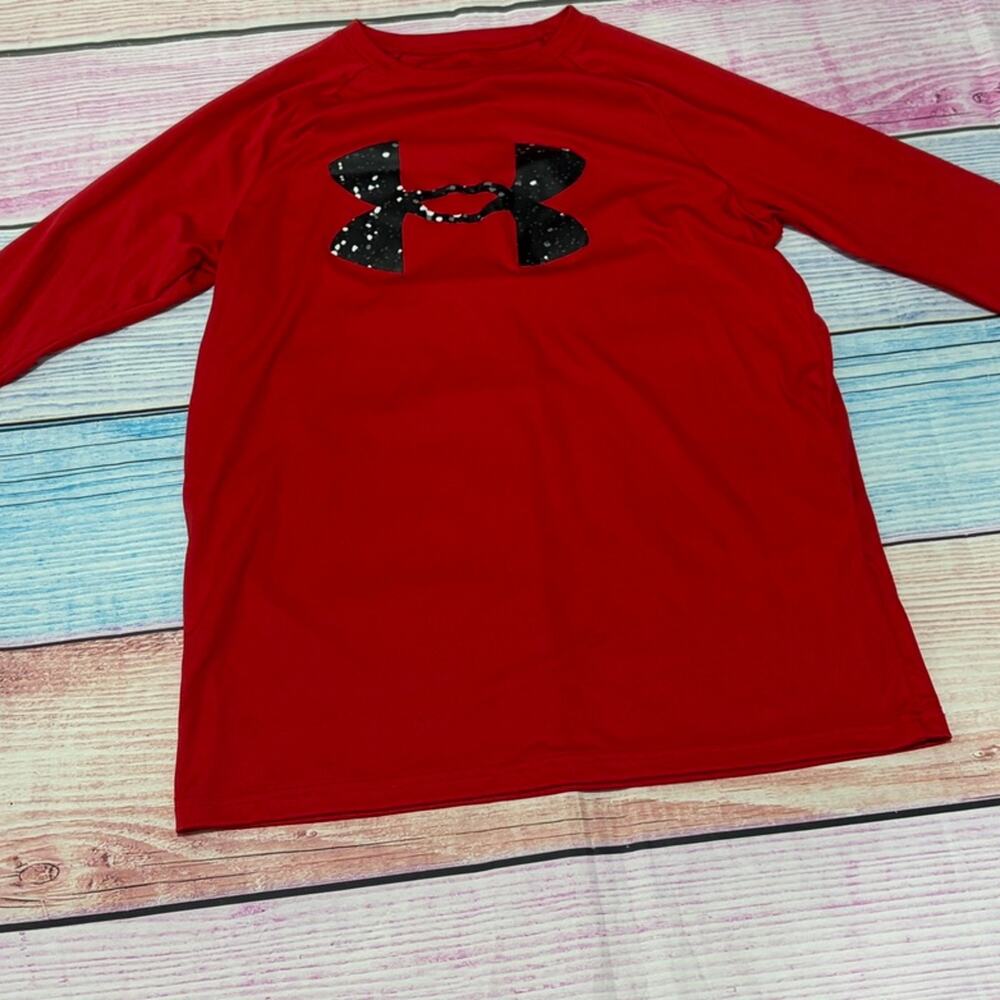 Under Armour Boys Youth Large Red Long Sleeve Top